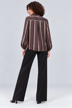 The Sabine Silky Lurex Stripe Blouse
