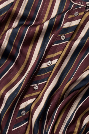 The Sabine Silky Lurex Stripe Blouse