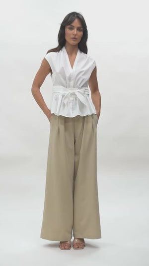 The Camille Tie-Waist Blouse