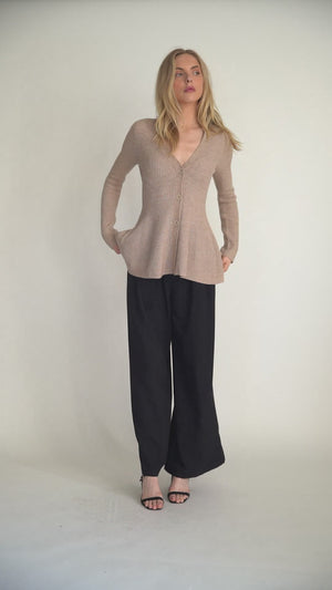 Hourglass Sweater Cardigan – Wheat or Black