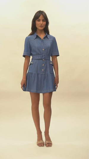 The Celeste Belted Mini Dress