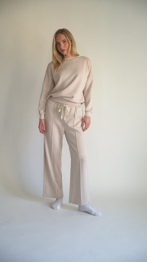 Soft Touch Solid Long Sleeve Sweatshirt Made in Italy